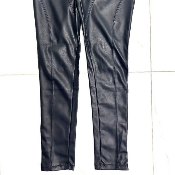 Black Faux Leather Pants - Picture 2 of 6